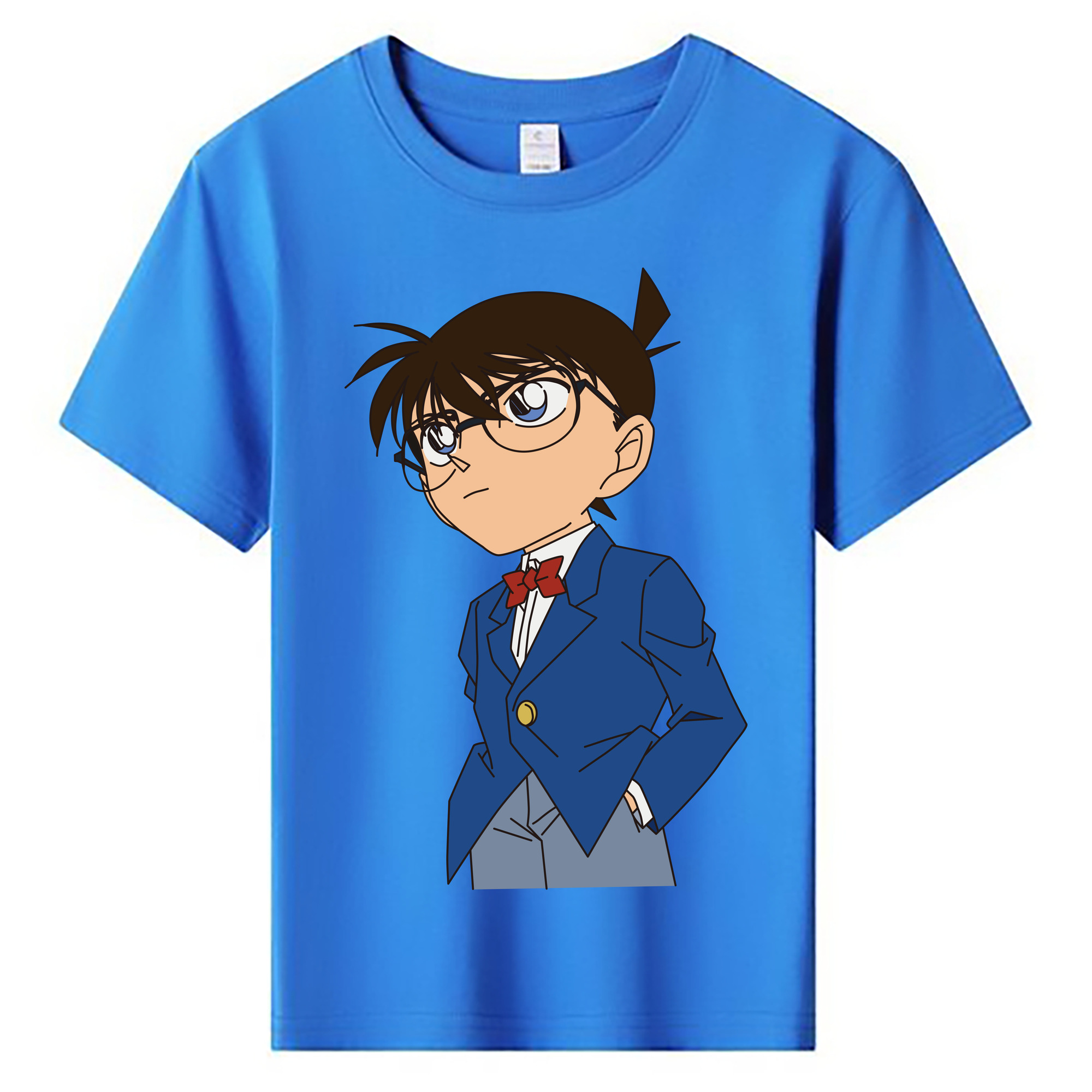（画像用） 名探偵コナン 江戸川 コナン Detective Conan Conan Edogawa 綿100％キッズTシャツ（フロントプリント）